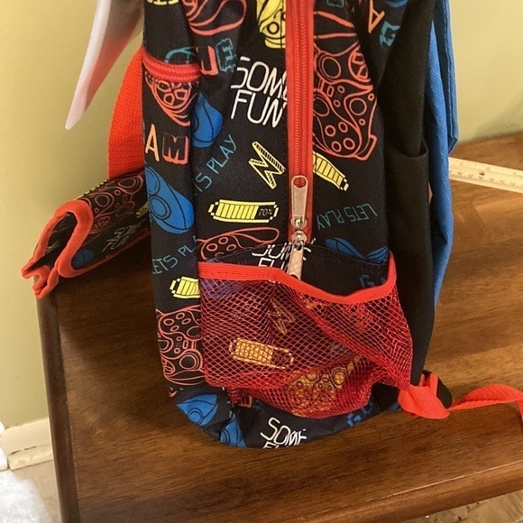 🎒GAMER BACKPACK W/ MATCHING LUNCH BAG. - Picture 8 of 13